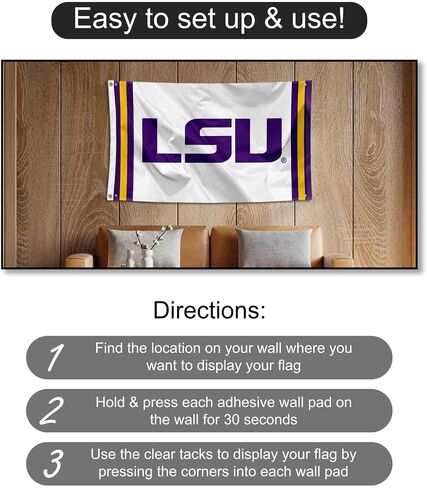 Louisiana State LSU Tigers Jersey Stripes Banner and Tapestry Wall Tack Pads in Saudi Arabia