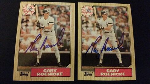 Gary Roenicke Yankees 1987 Topps #683 Orioles Ink Signed Auth Auto JA15 - Autographed Baseball Cards in Saudi Arabia