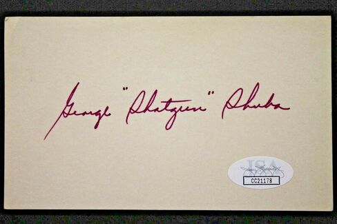 George "Shotgun" Shuba Brooklyn Dodgers (d.14) Autographed Signed 3x5 Card JSA - MLB Autographed Baseball Cards in Saudi Arabia