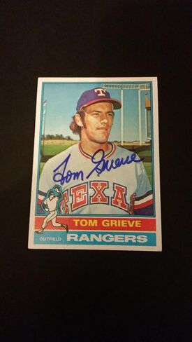 Tom Grieve Rangers 1976 Topps #106 Senators Authentic توقيع توقيع FB15 - بطاقات البيسبول الموقعة in Saudi Arabia