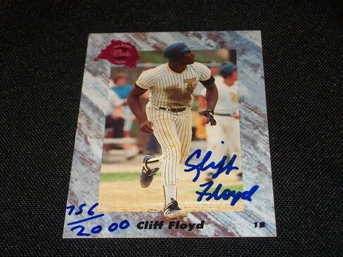 مونتريال Expos Cliff Floyd وقعت Auto 1991 DP الكلاسيكية على بطاقة Auto Card Insert TC - بطاقات البيسبول الموقعة in Saudi Arabia