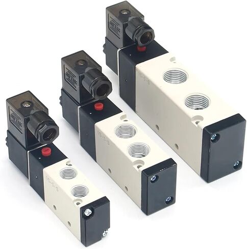 Pneumatic Valve Electric Solenoid Valve 4v410-15 Control Air Gas Magnetic 5 Way 2 Position DC12V 24V AC110V 220V Coil Volt(10mm Fittings,Onecolor) in Saudi Arabia