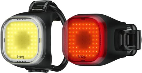 Knog Blinder Mini Bike Light - Bright 50/30 Lumen COB LED Bike Headlight and Tail Light Set, 8 Light Modes, USB Rechargeable, Waterproof, Ultralight 17g Each, 300m Visibility, 30h Runtime in Saudi Arabia