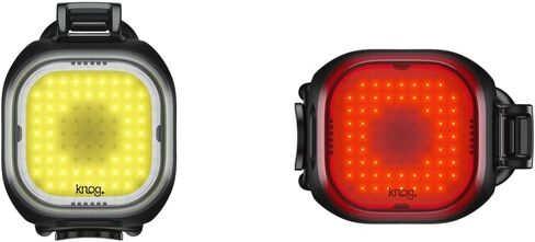 Knog Blinder Mini Bike Light - Bright 50/30 Lumen COB LED Bike Headlight and Tail Light Set, 8 Light Modes, USB Rechargeable, Waterproof, Ultralight 17g Each, 300m Visibility, 30h Runtime in Saudi Arabia