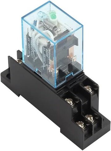 my2nj HH52P DPDT Miniature Coil Coil electromagnetic Relay AC12V 24V DC24V AC110V 220V 8 PIN مع قاعدة المقبس (OneColor) in Saudi Arabia