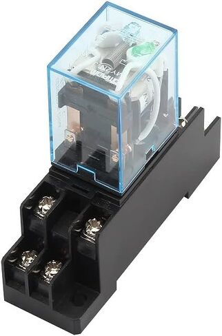 my2nj HH52P DPDT Miniature Coil Coil electromagnetic Relay AC12V 24V DC24V AC110V 220V 8 PIN مع قاعدة المقبس (OneColor) in Saudi Arabia