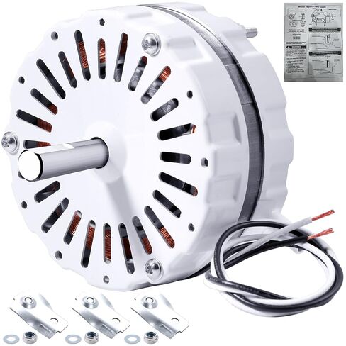 F0510B2497 White Attic Fan Replacement Motor Kit – Includes F0510B2944 Power Attic Vent Fan Unit, Bridges, and Nylon Locking Nuts – Compatible with Lomanco 2000 Series in Saudi Arabia