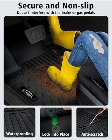 Floor Mats Custom for Dodge Hornet 2025 2024 2023 GT/GT Plus Cargo Liner with Backrest Mat All Weather TPE Rubber Full Set Floor Liners Trunk Mat for Hornet Automotive Accessories, Black in Saudi Arabia