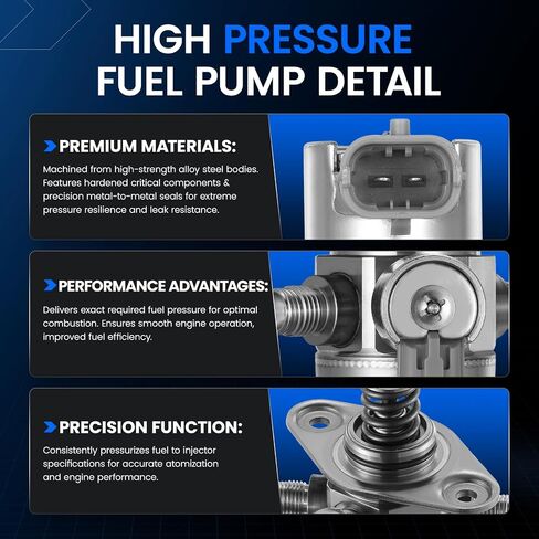 EP1028 High Pressure Fuel Pump with Seal Gasket and Bolt Compatible with GMC Terrain 2010-2017,Compatible with Chevy Equinox 2010-2017, Malibu 2013-2014, Impala, Regal LaCrosse Verano, 2.4L L4 in Saudi Arabia