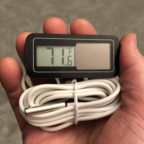 مقياس الحرارة الرقمي ، تعمل بالطاقة الشمسية. مسبار خارجي على كابل 6 أقدام. شاشة LCD سهلة القراءة. -50 إلى 188 درجة فهرنهايت. مراقبة درجة الحرارة بدقة في المبردات ، والجمبات ، والحاضنات ، وحاويات الزواحف والمزيد. in Saudi Arabia