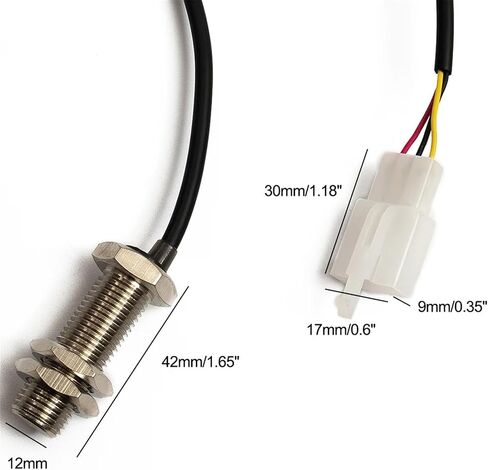 3-pin Odometer Sensor Cable with 2 Magnets for Motorcycle Speedometer Tachometer 1.5M Digital Odometer Sensor in Saudi Arabia