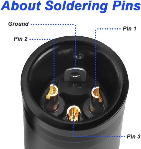 محول لحام الميكروفون XLR ، الزاوية اليمنى القابلة للتعديل من الذهب 90 درجة 3PIN XLR موصل توصيل الصوت الذكور والإناث لحساب الذك in Kuwait
