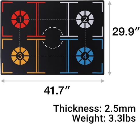 Basketball Footwork Training Mat Portable, Agility Footstep Mat, Non-Slip Silent Antislip Dribble Ball Controll Trainer Kids Adults All Ages in Saudi Arabia