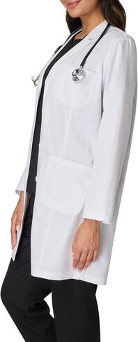 Hanes womens Scrubs Lab Coat, Healthcare Lab Coat, Scrubs Jacket With Pockets, Soil & Water Resistant in Saudi Arabia