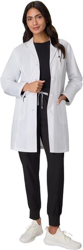 Hanes womens Scrubs Lab Coat, Healthcare Lab Coat, Scrubs Jacket With Pockets, Soil & Water Resistant in Saudi Arabia