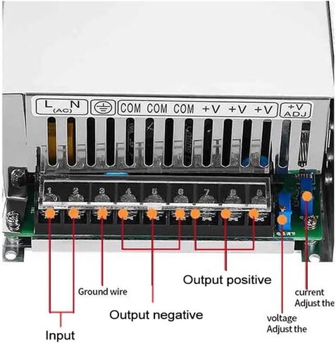 1000W Switching Power Supply 12V 15V 24V 36V 48V 60V 72V 80V 110V 220V صناعة عرض رقمية قابلة للتعديل (0-24V 41.6A-1000W) in Kuwait