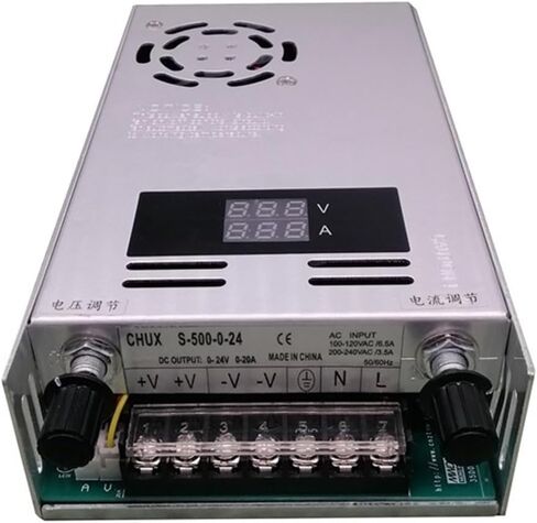 500 واط ، مزود طاقة التبديل القابل للتعديل مع مزود طاقة العرض الرقمي لـ DC 0-12V 24V 36V48V 60V 80V 110V 220V (0-24V 20A) in Kuwait