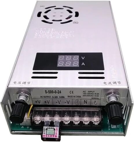 500 واط ، مزود طاقة التبديل القابل للتعديل مع مزود طاقة العرض الرقمي لـ DC 0-12V 24V 36V48V 60V 80V 110V 220V (0-24V 20A) in Kuwait