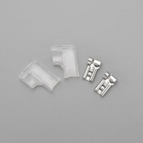 100pcs 4.8mm الزاوية اليمنى محطات تجعيد مجلة أنثى مع 100pcs pvc العزل الأكمام تناسب الأسلاك حجم 14-22 AWG/0.3mm ² إلى 2.0mm اور in Saudi Arabia