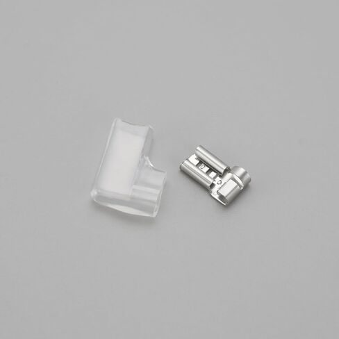 100pcs 4.8mm الزاوية اليمنى محطات تجعيد مجلة أنثى مع 100pcs pvc العزل الأكمام تناسب الأسلاك حجم 14-22 AWG/0.3mm ² إلى 2.0mm اور in Saudi Arabia