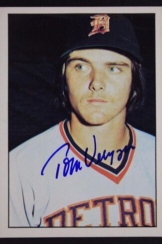 Thomas Veryzer Tigers Autographed 1975 SSPC #367 Signed Card RARE 16L - MLB Autographed Baseball Cards in Saudi Arabia