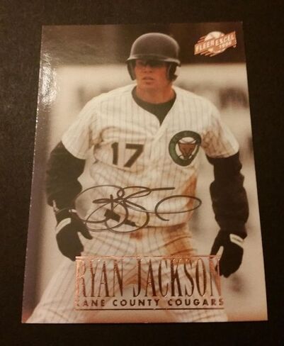 Ryan Jackson Cougars 1996 Fleer Excel #162 Diamondbacks Signed Autograph M15 - Baseball Slabbed Autographed Cards in Saudi Arabia
