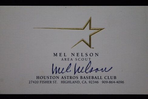 Mel Nelson Cardinals Angels Autographed MLB Signed Business Card JSA 17E - MLB Autographed Baseball Cards in Saudi Arabia