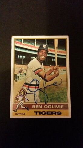Ben Oglivie Tigers 1976 Topps #659 Sox Authentic توقيعه توقيع FB15 - بطاقات البيسبول الموقعة in Saudi Arabia