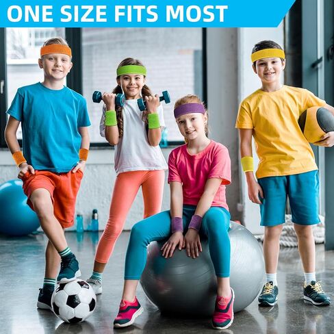 8 PCS عرقات العرق معصم الرياضة ، والرطوبة المعصم التنس فتيل القطن Terry Cloths العرق للرجال والنساء ، وأزمة العرق الرياضية للركض ، وكرة السلة ، وكرة القدم ، والتمرين in Kuwait