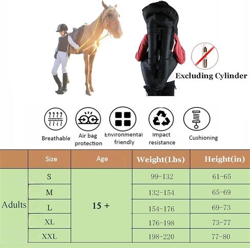 ايفان البالغين ركوب الخيل سترة الهواء ، تدريب الفروسية القابل للتعديل معدات حماية امتصاص الصدمات المهنية in Saudi Arabia