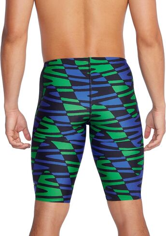 Speedo Men's Standard Swimsuit Jammer Endurance+ Splice Team Colors, Edge Black/Blue, 32 in Kuwait
