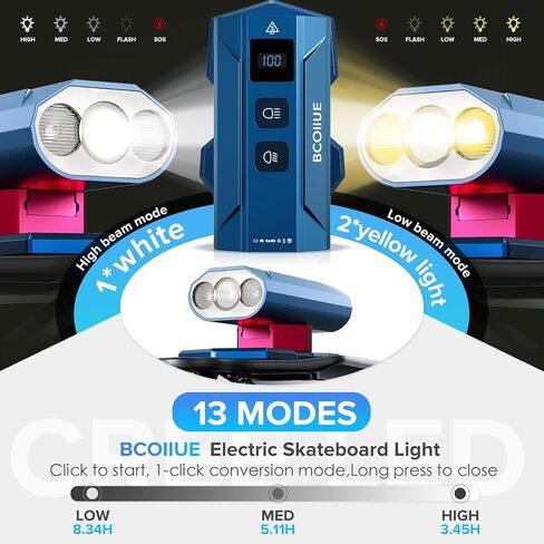 أضواء اللوحة الطويلة الكهربائية ، 3000 Lumen 10000 Mah وقت التشغيل 74H بطارية ، جميع مصابيح التزلج الكهربائية المصابة بالألومنيوم مع قاعدة تصاعد in Kuwait
