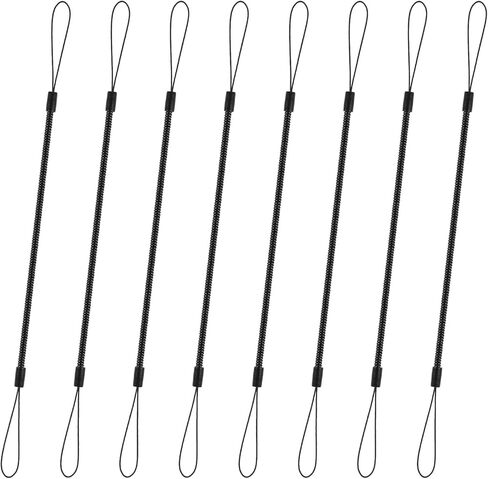 8 PCS PEN PEN LEASH LANYARD LANYARD Tether Lantractable Pens Lanyard for Pens Pans Plastic Coil Anti Lose Tablet Ben Ben Leash للحافظة ، وربط الشاشة التي تعمل باللمس in Kuwait