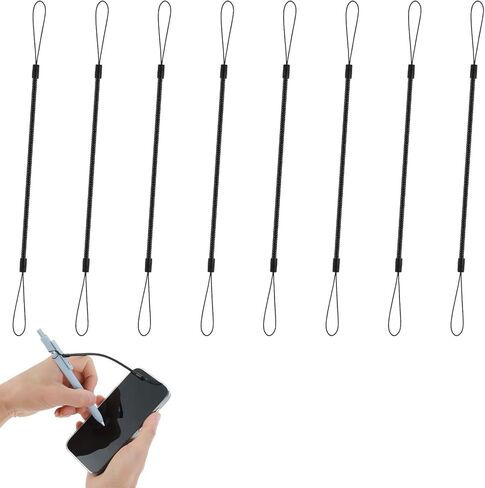 8 PCS PEN PEN LEASH LANYARD LANYARD Tether Lantractable Pens Lanyard for Pens Pans Plastic Coil Anti Lose Tablet Ben Ben Leash للحافظة ، وربط الشاشة التي تعمل باللمس in Kuwait
