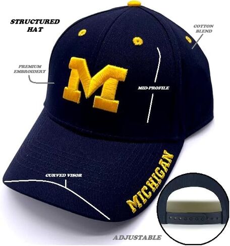 Officially Licensed Michigan Classic Edition Hat Blue MVP Adjustable Embroidered Team Logo University Snapback Cap Multicolor in Saudi Arabia
