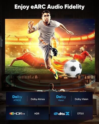 Cable HEDMI Long HDMI 20 قدمًا ، 10K 8K 4K Ultra HD SPEED 2.1 HDMI Cable 48GBPS مضفر CORD-4K@120HZ 8K@60Hz ، DTS: X ، HDCP 2.2 و 2.3 ، HDR 10 CATABLE مع ROKU TV/PS5/HDTV/ in Kuwait