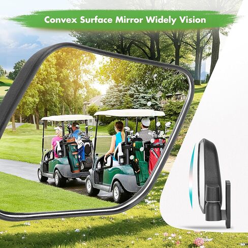 10L0L GOLF CART SIDE SIDE VIEW مرآة مع إشارات دوران قابلة للضغط مع عربات Ezgo Club Gas Gas & Electric Golf in Kuwait