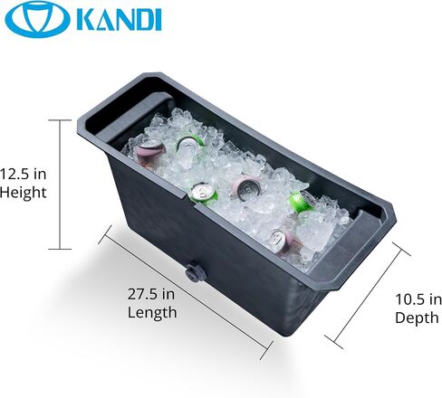 Kandi Kruiser Ice Bucket Kit, Golf Cart Ice Bucket Accessory, Includes Ice Bucket and Drain Plug, Easy to Install. Ice Bucket for Golf Cart in Kuwait