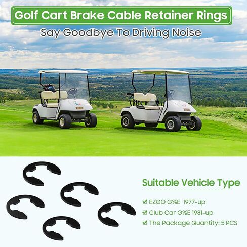 10L0L Golf Cart Brake Cable Retainer Rings Compatible with Club Car 1981- up & EZGO 1977- up G&E Golf Cart Models, OEM# 1011779 12305-G1 in Saudi Arabia