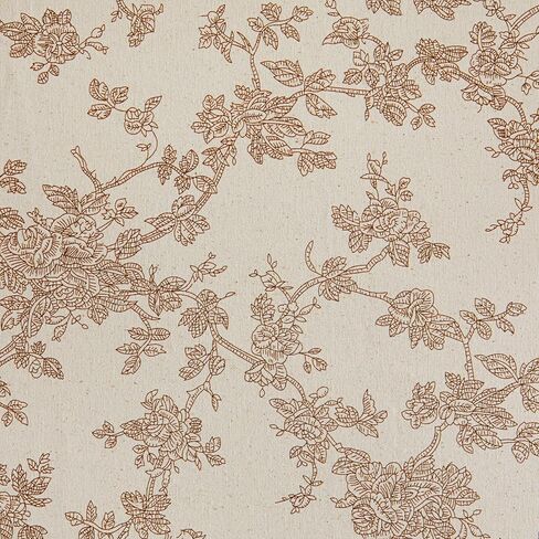 100% Cotton French Pastoral Table Runners, 13x72 Inch Brown Farmhouse Table Runners 72 Inches Long, Vintage Flowers Print Home Decors in Saudi Arabia