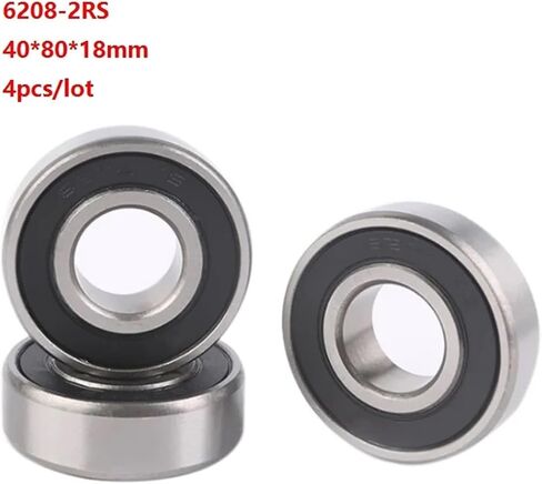 4pcs/lot 6208rs 6208-2rs 6208 2rs 40 * 80 * 18mm ball groove ball تحمل 40x80x18mm in Saudi Arabia