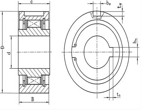 1PCS CK-A 2563 25x63x26 MM Unidirectional Wedge Check Bearing External Keyway O Type in Saudi Arabia