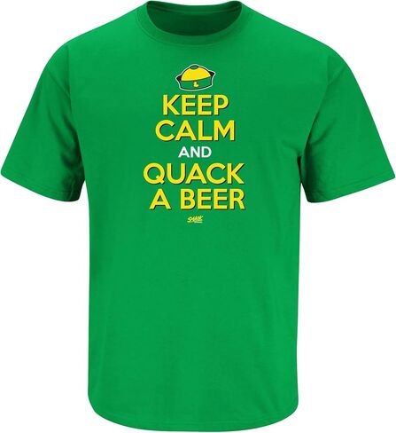 حافظ على هدوء و Quack تي شيرت بيرة لعشاق Oregon College (SM-5XL) in Saudi Arabia