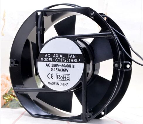 for GT17251HBL3 380V 0.15A 36W 2700RPM 230CFM 48DBA 172X150X51MM 2-Wire Cooling Fan in Saudi Arabia