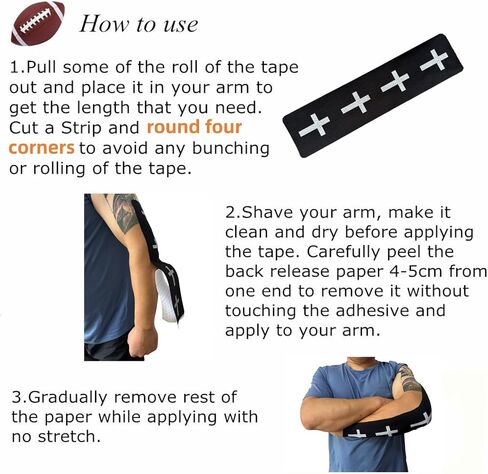 Faith Cross Turf Tape Football - Extra Wide Christian Athletic Turf Tape - Ultra Sticky & Latex Free, Protects from Turf Burn, Waterproof & Flexible (White, 4 inch) in Saudi Arabia
