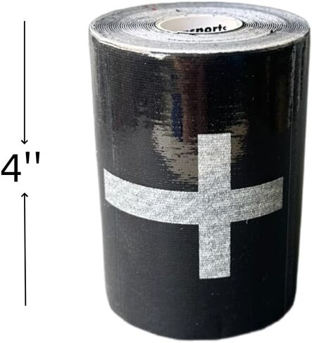 Faith Cross Turf Tape Football - Extra Wide Christian Athletic Turf Tape - Ultra Sticky & Latex Free, Protects from Turf Burn, Waterproof & Flexible (White, 4 inch) in Saudi Arabia