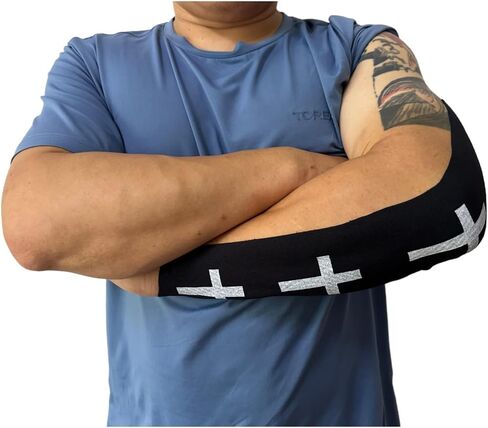 Faith Cross Turf Tape Football - Extra Wide Christian Athletic Turf Tape - Ultra Sticky & Latex Free, Protects from Turf Burn, Waterproof & Flexible (White, 4 inch) in Saudi Arabia