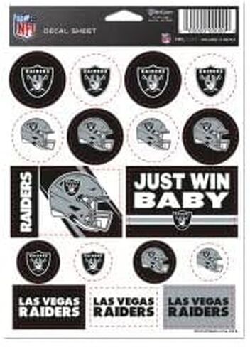WinCraft Las Vegas Raiders Vinyl Sticker Sheet 5" x 7" in Saudi Arabia