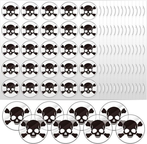Skull Helmet Stickers 500Pcs 1" Self Adhesive Decals Football Baseball Softball Helmet Stickers for DIY Crafts Sport Event Rewards Supplies, White Print Black, 20 Sheets in Saudi Arabia