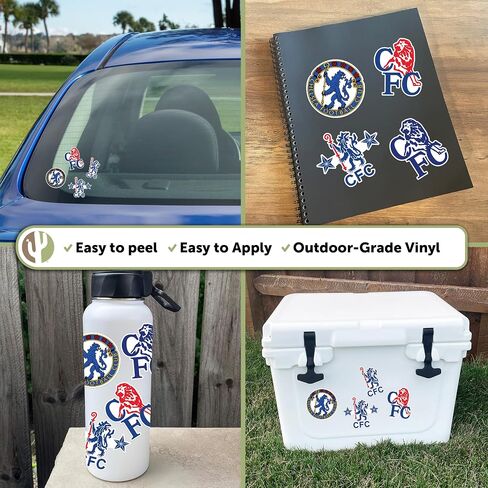 Desert Cactus Chelsea FC Sticker Decal Vinyl London Blue Lions Football Soccer Laptop Water Bottle Car Scrapbook T2 (Type 2-3) in Saudi Arabia